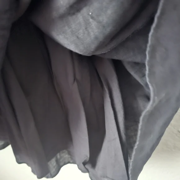 Lauren Ralph Lauren Black 100% Linen Skirt Midi Size 8 Lined - Picture 4 of 4